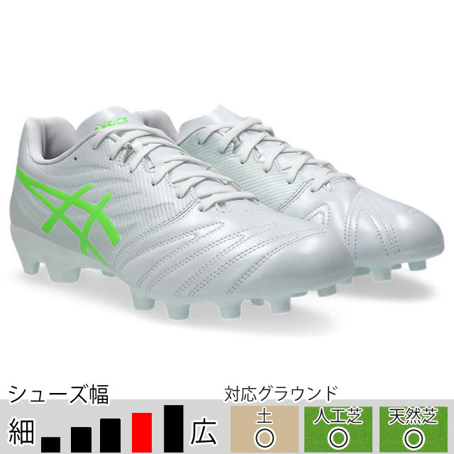  アシックス サッカースパイク ウルトレッツァ 3 ULTREZZA CLUB 3 ホワイト グリーン ワイドモデル 土 人工芝 天然芝 （asics2024Q3） 1101A059-750
