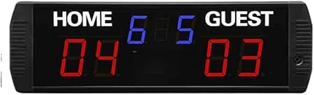 LED スコアボード 試合得点板 電子6桁タイマー 計時 試合用スポーツタイマー バスケ/サッカー/バドミントン/テニス 競技 対戦 試合用
