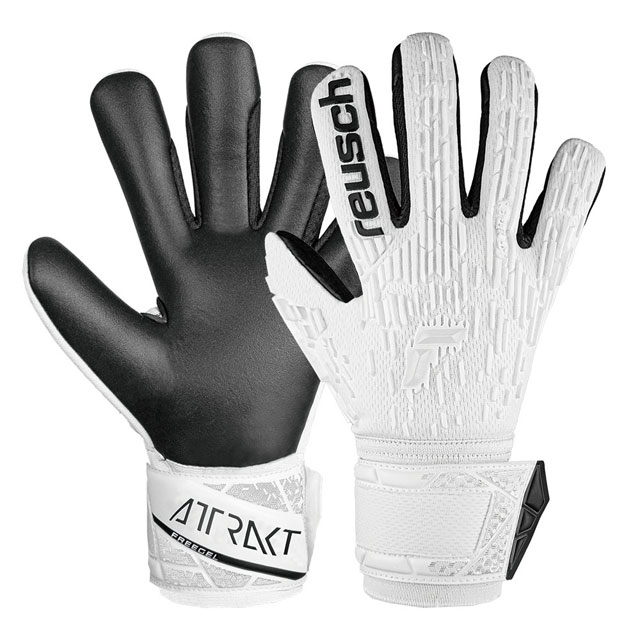 ロイシュ サッカー キーパーグローブ アトラクト フリーゲル シルバー ホワイト ブラック ゴールキーパー用品 【reusch】 5460035-1101