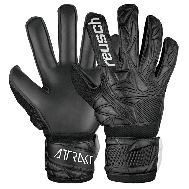 ロイシュ サッカー キーパーグローブ アトラクト ソリッド ジュニア ブラック ゴールキーパー用品 手袋 reusch 5462515-7700