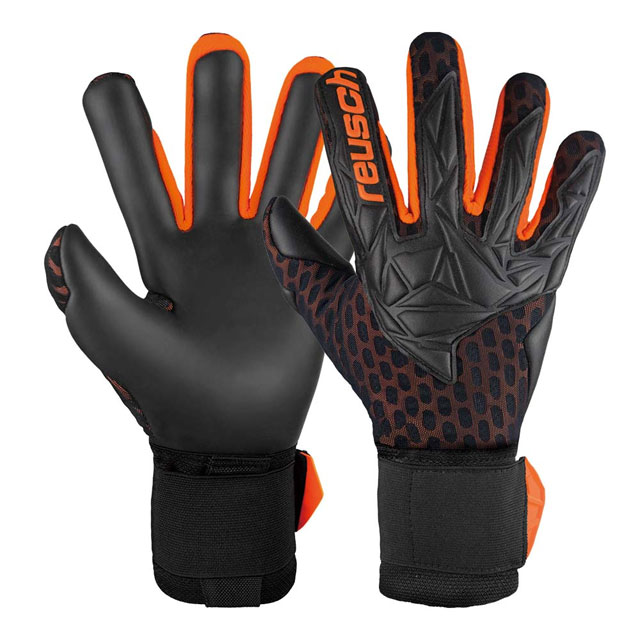 ロイシュ サッカー キーパーグローブ アトラクト ゴールドX エアベント ブラック オレンジ ゴールキーパー用品 【reusch】 5470925-7784 ※返品・交換・キャンセル不可商品