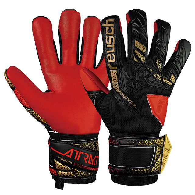 ロイシュ サッカー キーパーグローブ アトラクト フリーゲル シルバー ゴールキーパー用品 ブラック reusch 5560235-7075