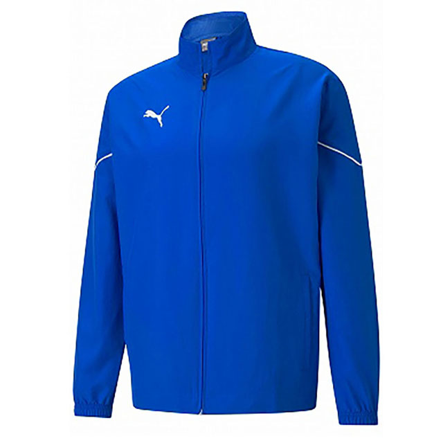 プーマ サッカー フットサル TEAMRISE ウーブンジャケット フルジップ ジップアップ ジャケット ブルー 657644-02 ※返品・交換・キャンセル不可