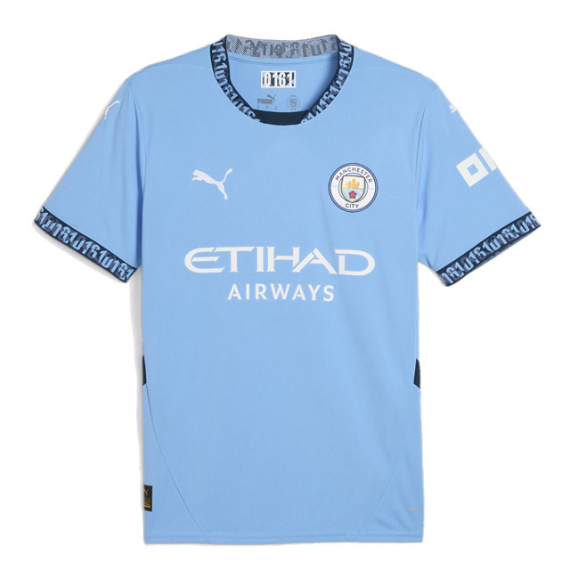 プーマ サッカー レプリカウェア マンチェスター シティー MCFC 24-25 ホーム レプリカ ユニフォーム チームライトブルー 半袖 【PUMA2024FW】 775075-01