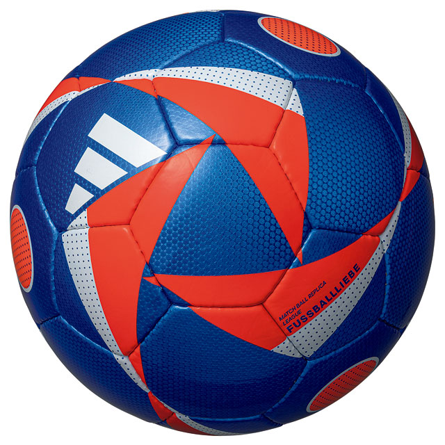 【アディダス】 サッカーボール UEFA EURO2024 フースバルリーベ リーグ 4号球 ブルー JFA検定球 【adidas2023ball】 AF494BR