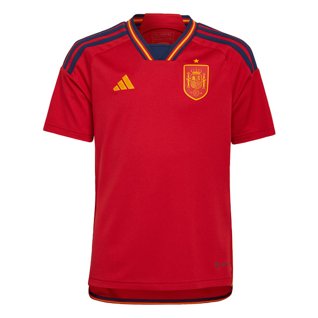 【アディダス】 サッカー ジュニア キッズ スペイン代表 ホームレプリカユニフォーム レプリカウェア 半袖 【adidas2022FW】 CW458-HF1408 ※QATAR