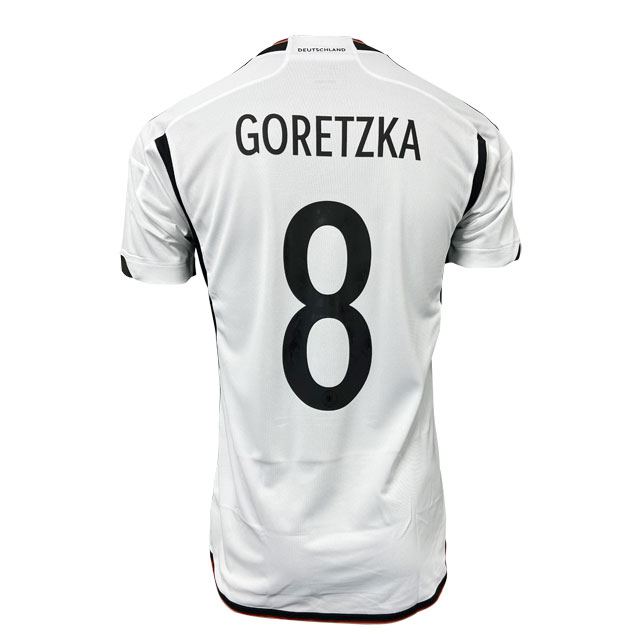 46％OFF！ アディダス サッカー ドイツ代表 2022 ホーム レプリカ ユニフォーム ホワイト #8 レオン・ゴレツカ マーキング DEUTSCHLAND2022-8 ※QATAR