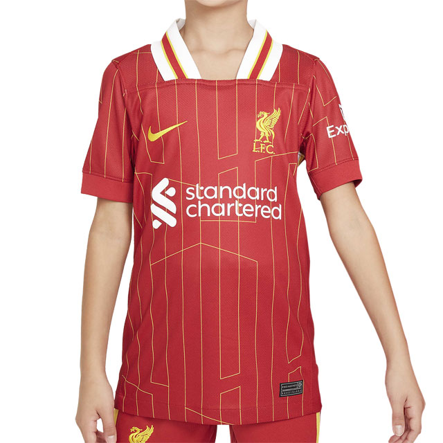 ナイキ サッカー レプリカウェア ジュニア リバプール FC 24-25 スタジアム ホーム レッド レプリカユニフォーム 【NIKE2024SS】 FN9154-688