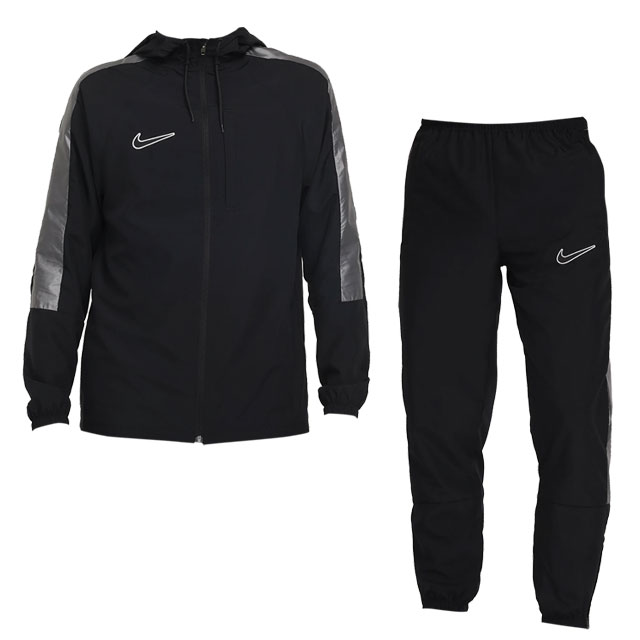 ナイキ サッカー フットサル トレーニングウェア RPL アカデミー フーデッドジャケット パンツ 上下 ブラック 撥水 (NIKE2024FW) FZ0586-FZ0497-010