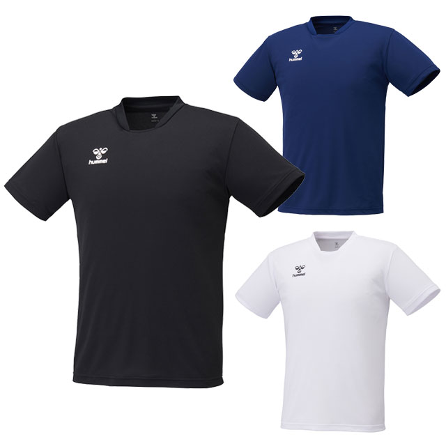 ヒュンメル サッカー フットサル チーム Tシャツ トレーニングウェア 半袖 プラクティスシャツ 吸汗速乾 HAP4219