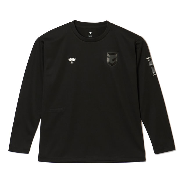 ヒュンメル HMP ナガソデTシャツ ブラック ガンバ大阪 サッカー ウェア 長袖 （hummel2025SS） HAP7215GO-90