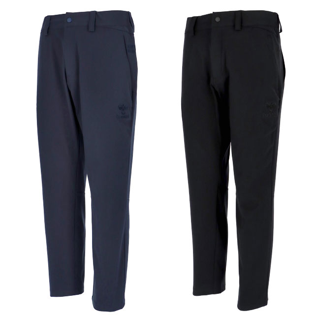 ヒュンメル サッカー フットサル HMP テーパードロングパンツ ストレッチ ネイビー ブラック HAW2176P