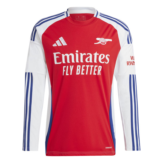 アディダス サッカー レプリカウェア アーセナルFC 24-25 長袖 ホーム レプリカユニフォーム ベタースカーレット 【adidas2024FW】 JNL77-IS8142