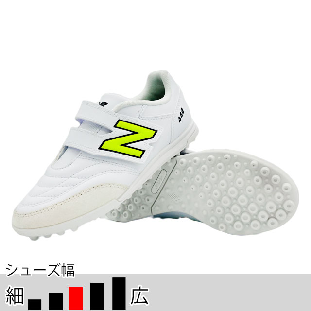 ニューバランス サッカー フットサル ベルクロ ターフシューズ ジュニア 442 v2 V TF JNR ホワイト トレシュー （NewBalance2025Q1） JS4VTIB2W