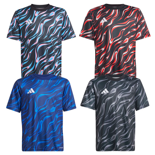 アディダス サッカー フットサル トレーニングウェア ジュニア キッズ プラクティス グラフィック ジャージー 半袖 （adidas2025SS） JVV11