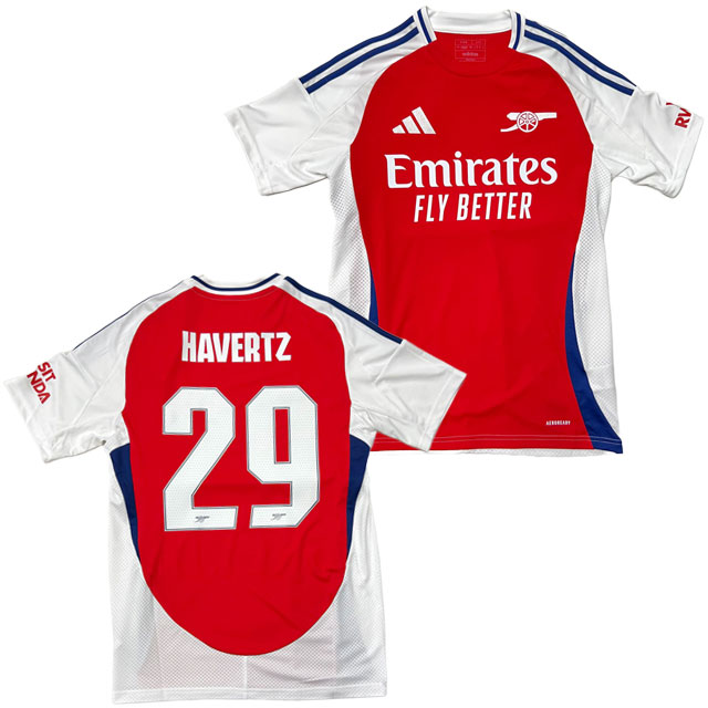 アディダス サッカー レプリカウェア アーセナルFC 24-25 ホーム レプリカユニフォーム レッド #29 カイ・ハバーツ ネーム入り KNW85-NUMBER-29