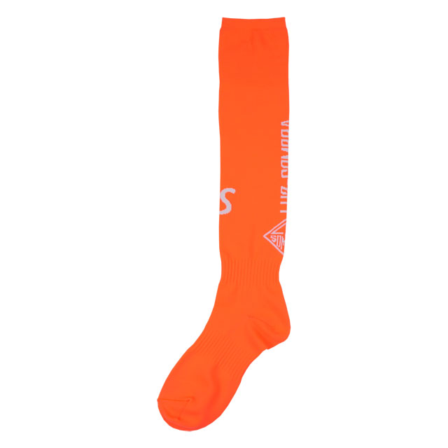 LUZeSOMBRA/ルースイソンブラ サッカー フットサル ソックス ストッキング LOGO PATTERN LONG SOX ネオンオレンジ 小物 アクセサリー L1221381-NEONOG