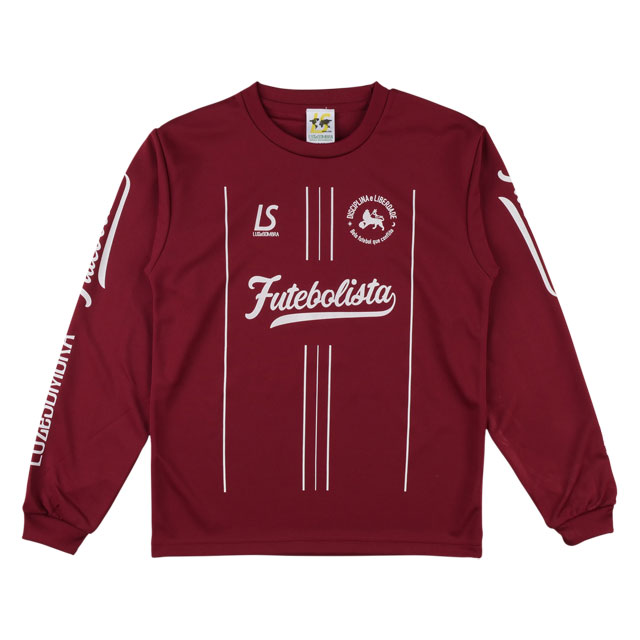 LUZeSOMBRA/ルースイソンブラ サッカー フットサル ウェア ジュニア Jr STRIPE FUTEBOLISTA L/S PRA SHIRT プラシャツ 長袖 バーガンディ L2233006-BUR