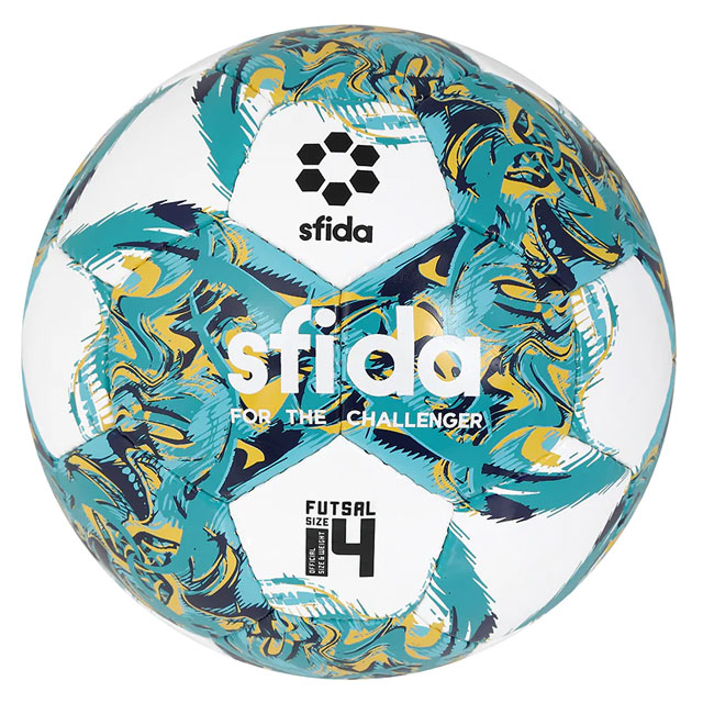 【スフィーダ】 フットサルボール INFINITO RIMBA 4号球 ホワイト ターコイズ JFA検定球 SB23IR02-WHTTUQ ※8647