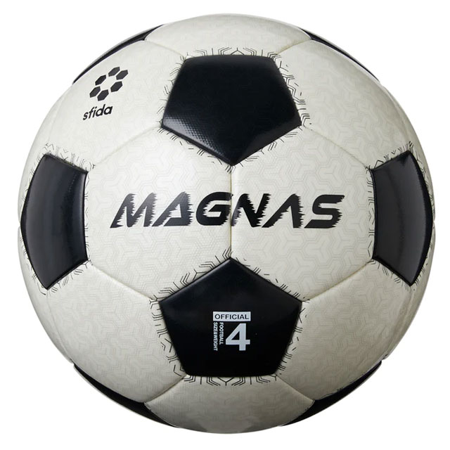 スフィーダ サッカーボール MAGNAS JR ジュニア 土用 4号球 ホワイト ブラック サーマル製法 検定球 SB24MN05-WHTBLK ※2375