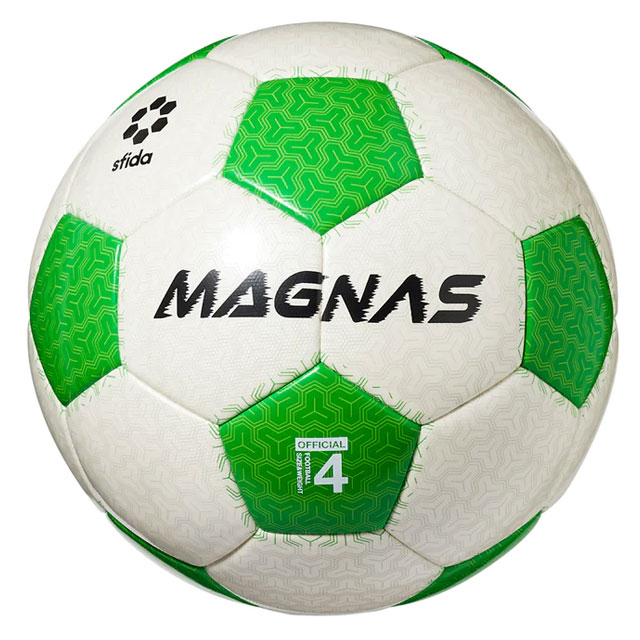 スフィーダ サッカーボール MAGNAS JR ジュニア 土用 4号球 ホワイト グリーン サーマル製法 検定球 SB24MN05-WHTGRN ※2399